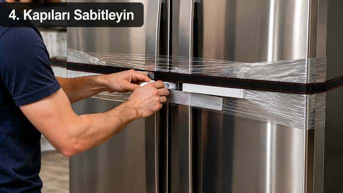 Buzdolabı kapılarını sabitleme