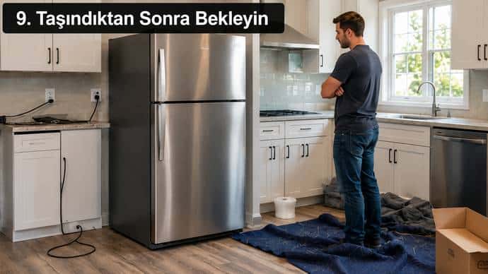 Buzdolabı taşındıktan sonra bekleme