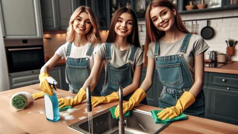Tezgâh ve lavabo temizliği